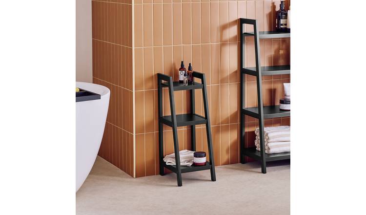 Argos Home 3 Tier Tongue & Groove Shelving Unit - Black 