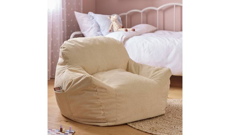 Habitat Kids Corduroy Large Bean Bag Chair - Cream
