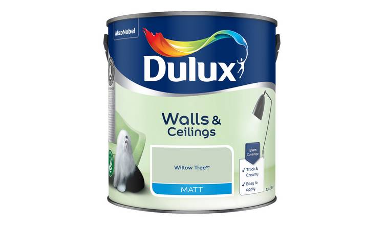 Dulux Walls & Ceilings Matt Paint Willow Tree - 2.5L