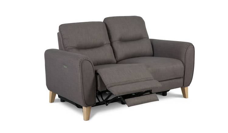Habitat Tommy 2 Seater Fabric Recliner Sofa - Grey