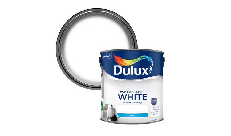 Dulux Walls and Ceilings Matt Paint-Pure Brilliant White-10L