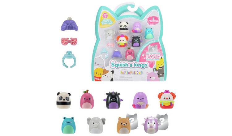 Squish-a-longs 8 Pack, Series 1 Style 3 - 1 Inch Mini Squish