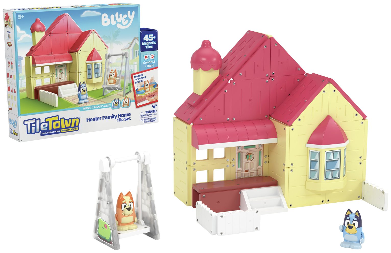 Tile Town Bluey Heeler Home Magnetic Tile Playset