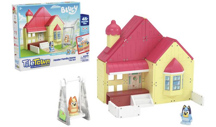 Tile Town Bluey Heeler Home Magnetic Tile Playset 