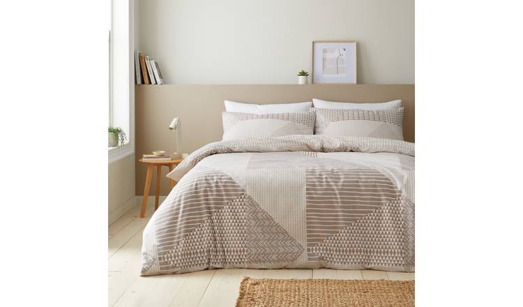 Catherine Lansfield Larsson Geo Neutral Bedding Set - Single