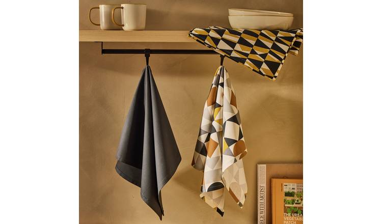 Argos Home Geo Pack of 3 Tea Towels