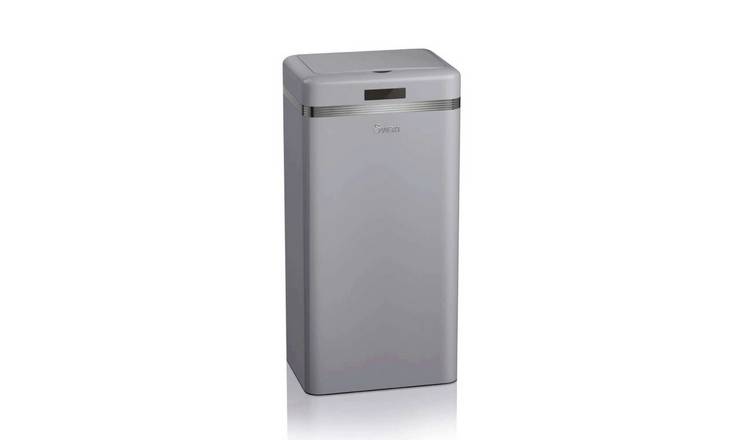 Swan 45L Retro Square Sensor Bin - Grey