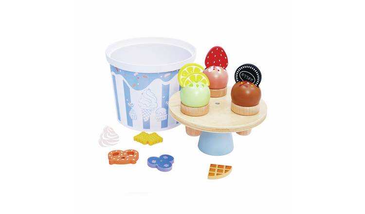 Chad Valley Wooden Ice Cream Bucket Set