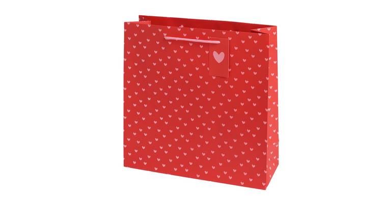 Argos Home Large Square Heart Bag & Tissue Paper