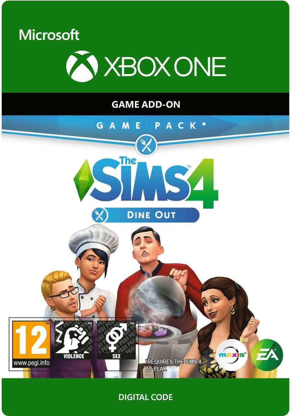 The Sims 4 Dine Out Xbox One Expansion Pack Digital Download