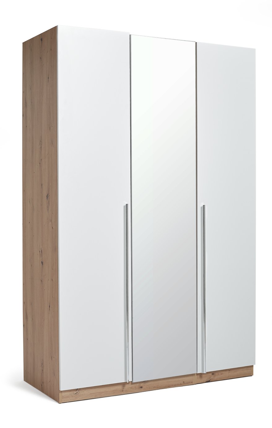 Argos Home Munich 3 Door Mirror Wardrobe -White & Oak Effect Review