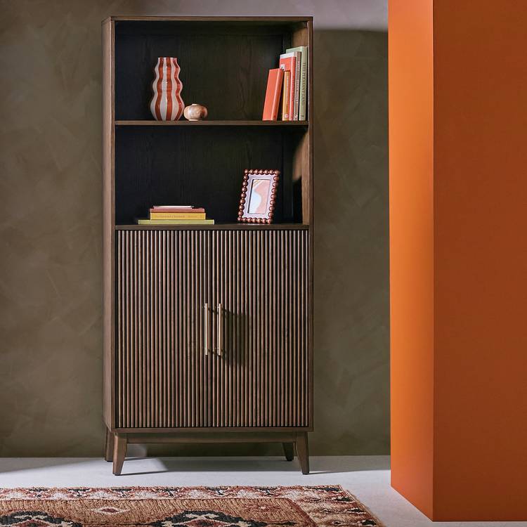 Habitat Kendi Solid Wood Bookcase - Walnut 0