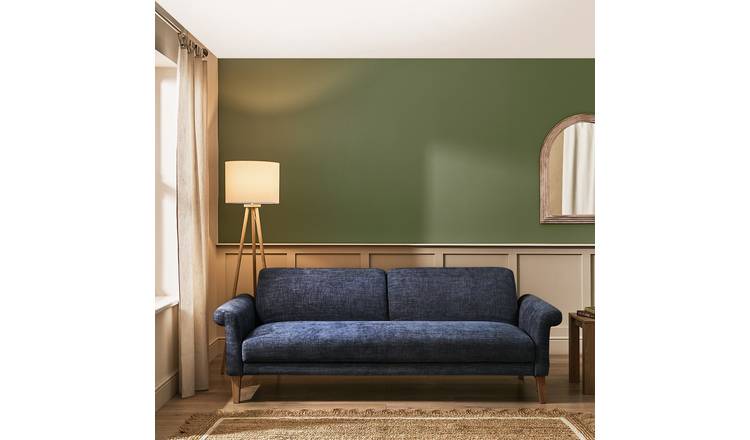 Argos Home Douglas Fabric 3 Seater Clic Clac Sofa Bed - Blue