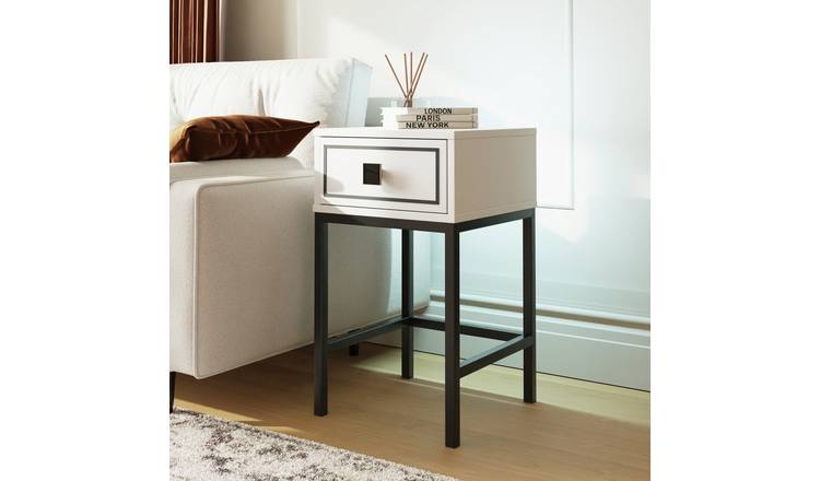Frank Olsen Mia 1 Drawer Lamp Table - White