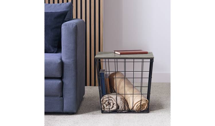 Argos Home Storage Side Table - Stone