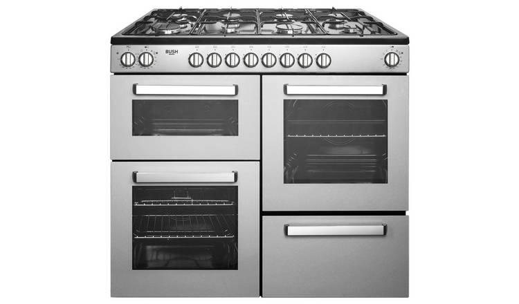 Bush BRC100DHESS 100cm Dual Fuel Range Cooker - Silver