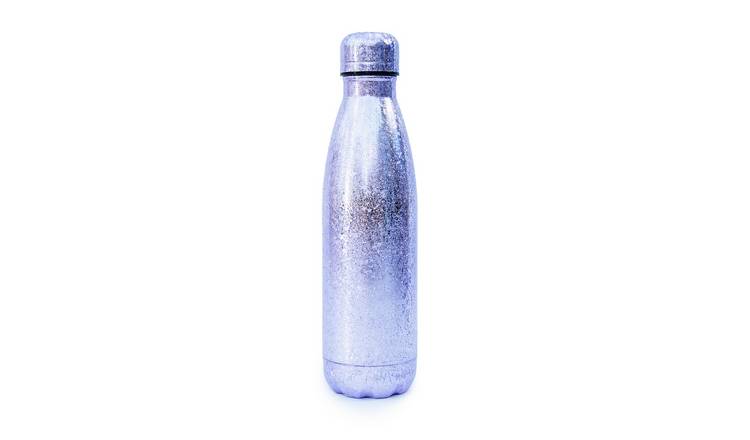 Crackle Stainless Steel Lilac Bottle - 500ml