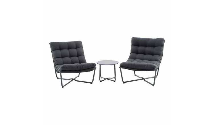 Pacific Clermont Set of 2 Outdoor Lounging Set - Anthracite