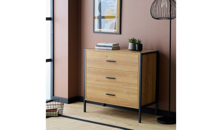 Argos Home Loft Living 3 Drawer Chest - Oak