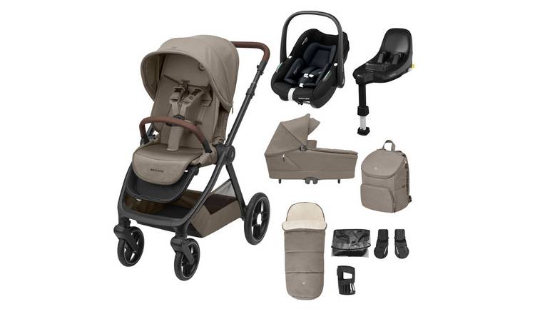 Maxi-Cosi Oxford 9-Piece Select Bundle Travel Systems-Brown