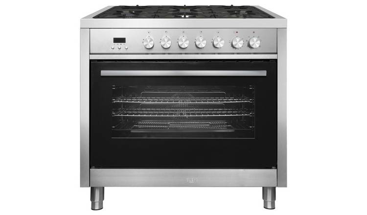 Buy Bush BRC90DFSS 90cm Dual Fuel Range Cooker Stainless Steel