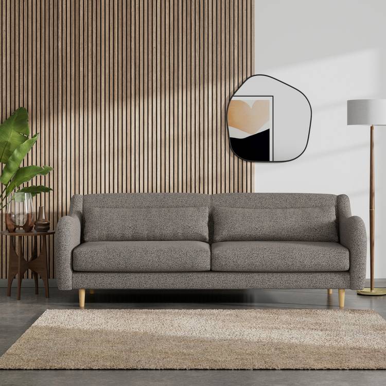 Habitat Turnmill Fabric 4 Seater Sofa - Charcoal - Ash Leg 0