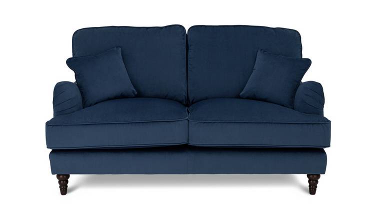 Habitat Matilda 2 Seater Velvet Sofa - Blue