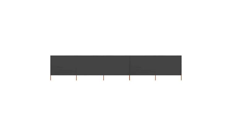 Walplus 5-Panel Non-Woven Fabric Wind Screen - Anthracite - 600 x 120 cm
