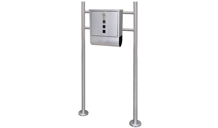 Walplus Stainless Steel Mailbox on Stand - 31 x 10.5 x 33.5 cm