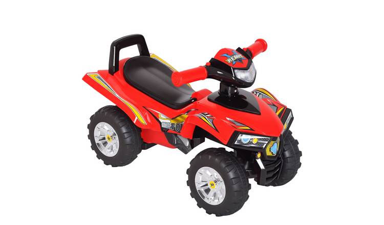 HOMCOM Off Road Quad Horn Music Ride On - Red