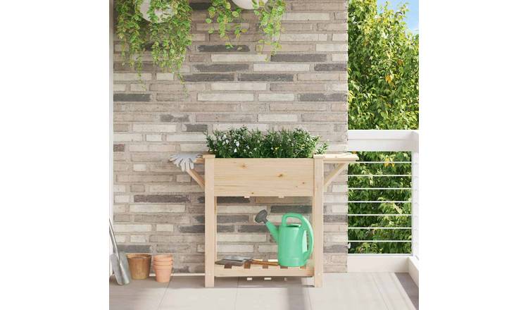 Walplus Firwood Garden Planter - Beige - 111 x 37 x 76.5 cm