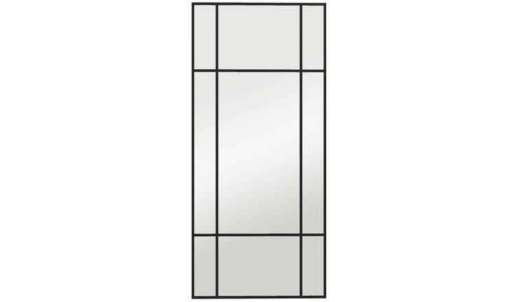 HOMCOM Rectangle Metal Framed Wall Mirror - Black