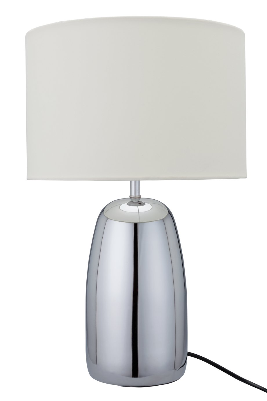 Argos Home Largo Chrome Touch Table Lamp - Cream