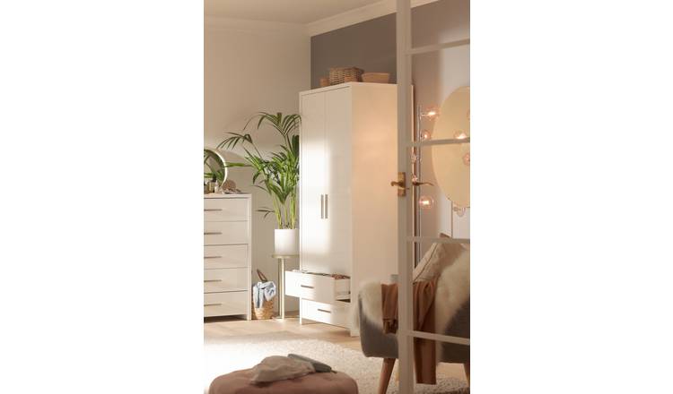 White gloss deals wardrobe argos