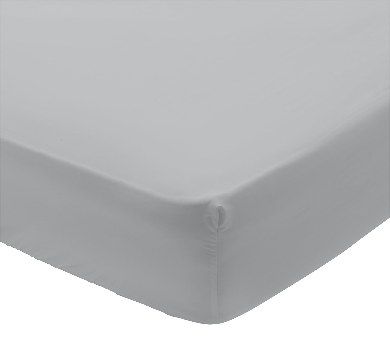 Argos Home Grey 400 TC Deep Fitted Sheet - Double