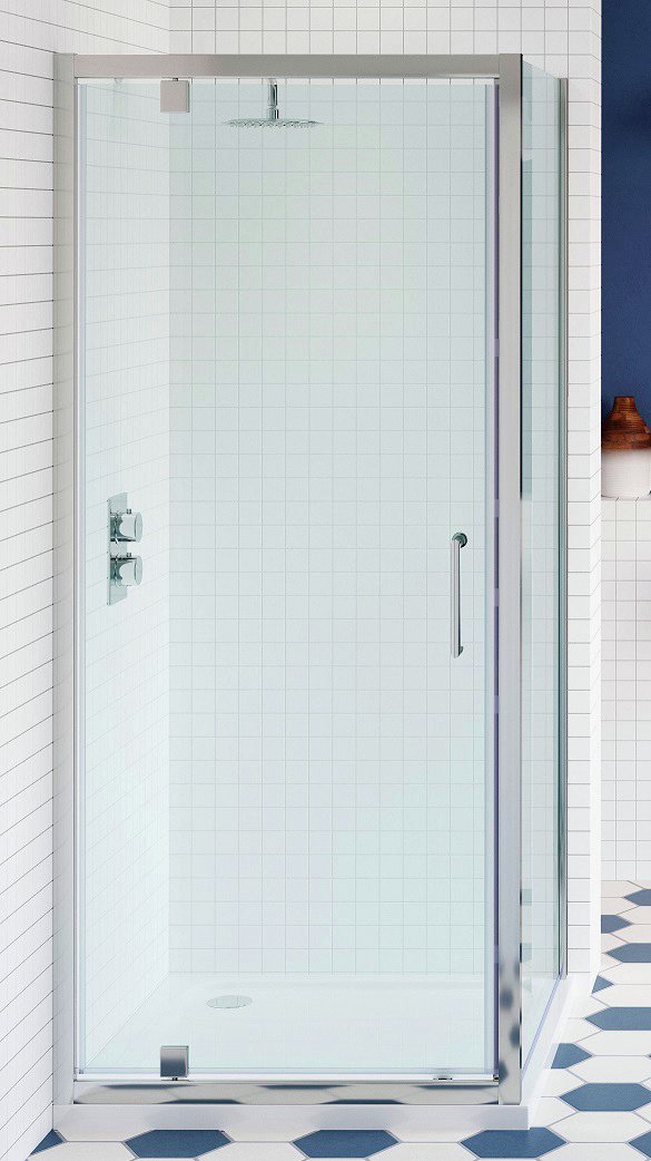 Lavari 800mm Temper Glass Pivot Shower Door Enclosure & Tray