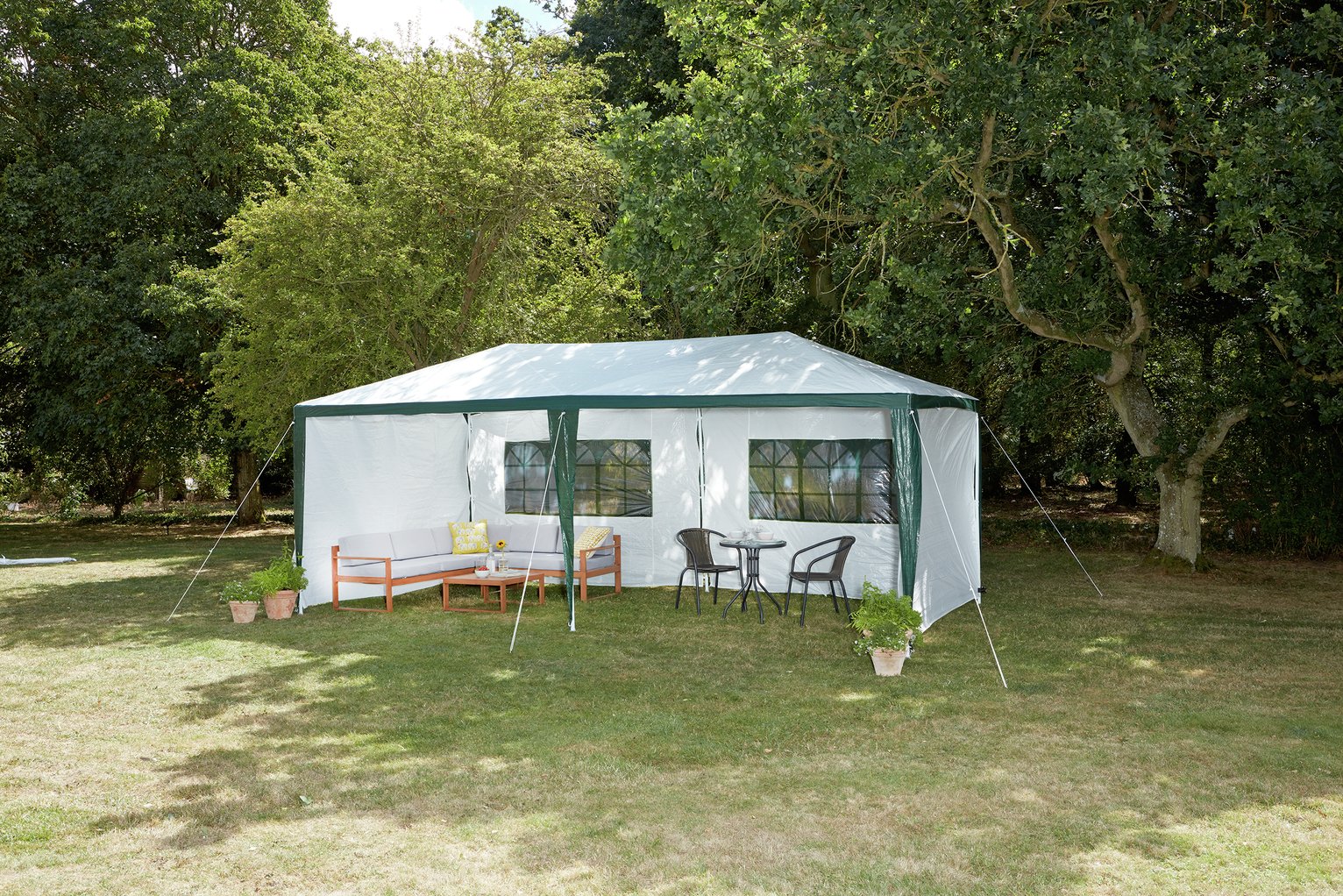 Argos Home 3m x 6m Gazebo with Weather Resistant Side Panels