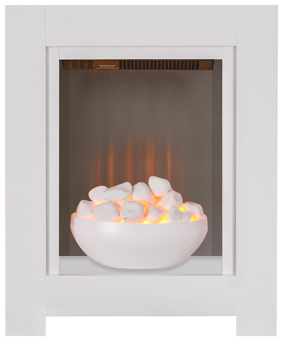 Adam Monet Electric Freestanding Fire Suite - White 