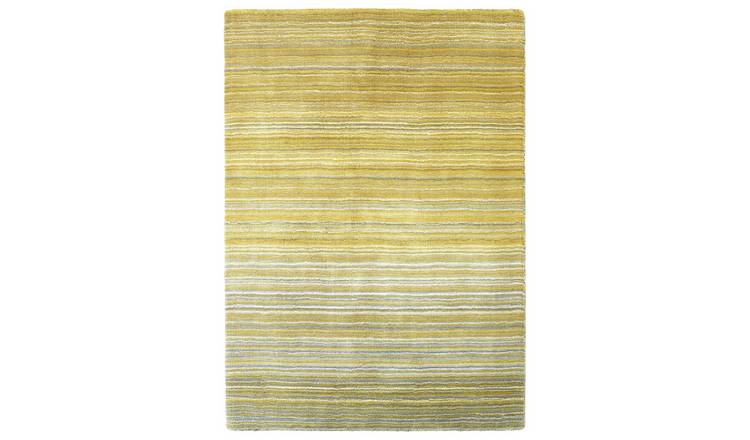 Buy Origins Fine Stripe Rug - 160x230cm - Ochre | Rugs | Argos