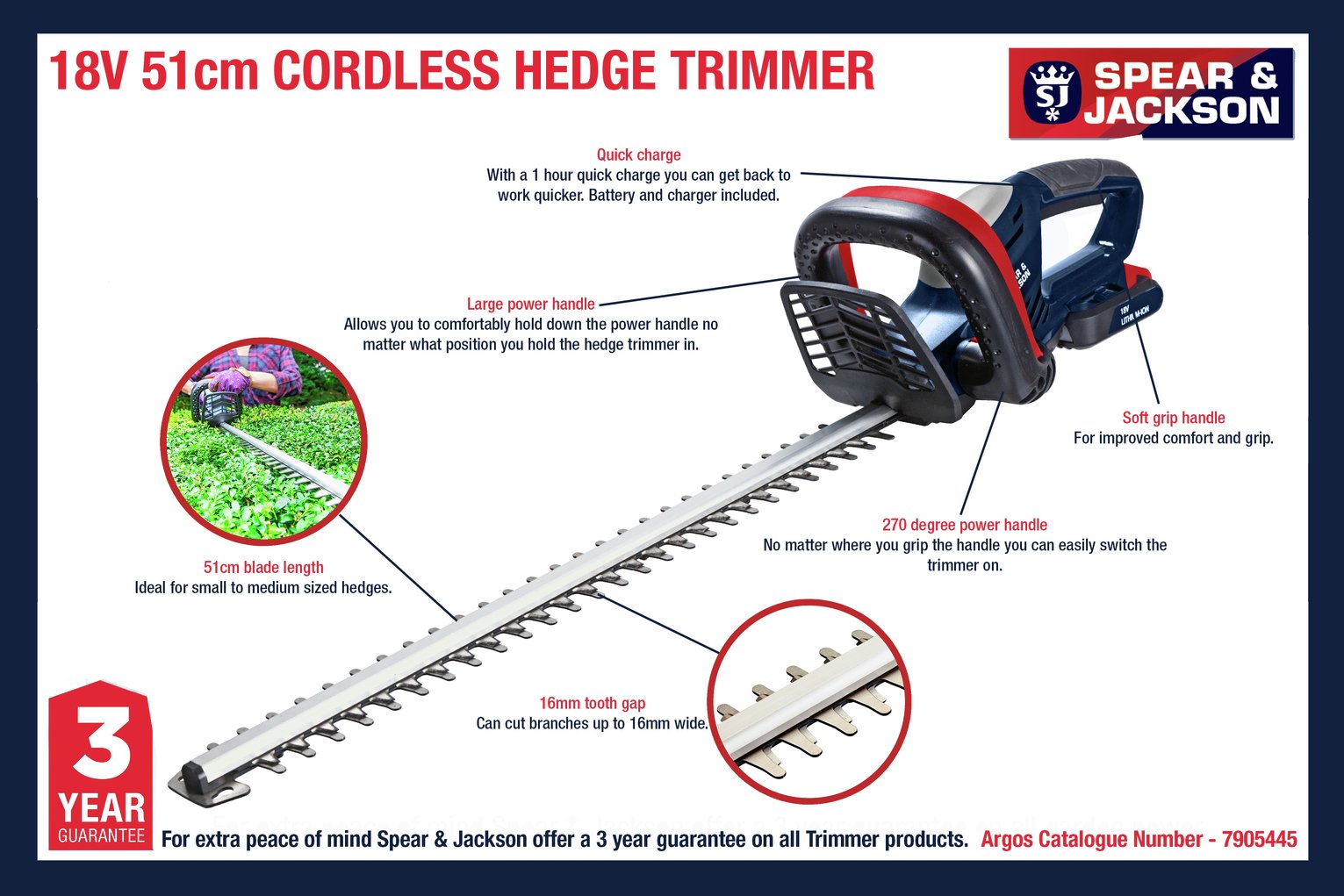 spear and jackson cordless hedge trimmer battery