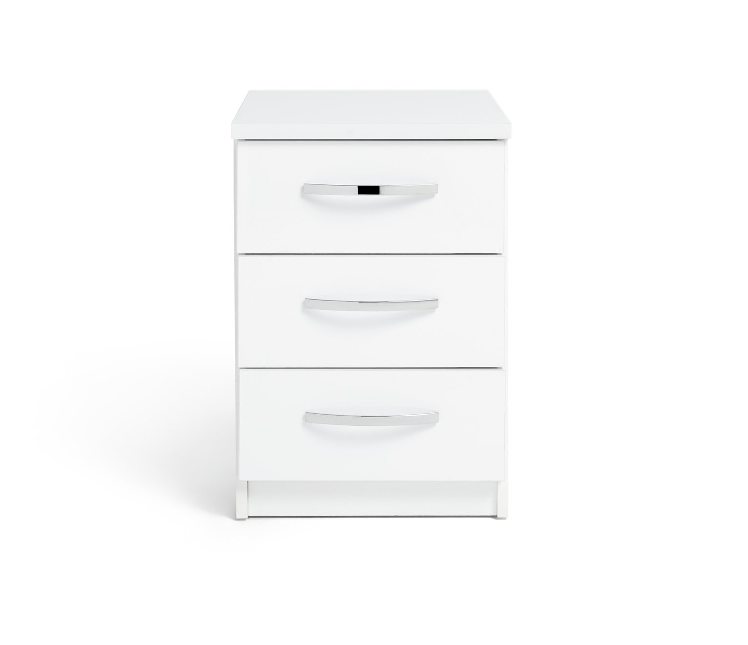 Argos Home Hallingford Gloss 3 Drawer Bedside White Reviews