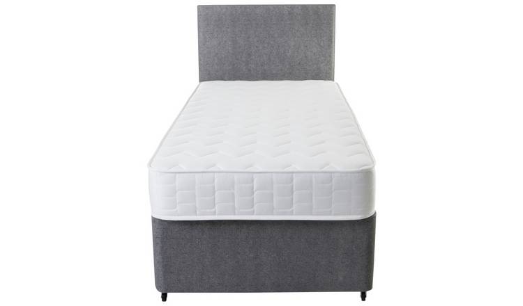 HeavenlyBeds @ Single Divan Bed Base With Storage Options 3ft Single Base Only Grey, 3ft | 2 Drawers 