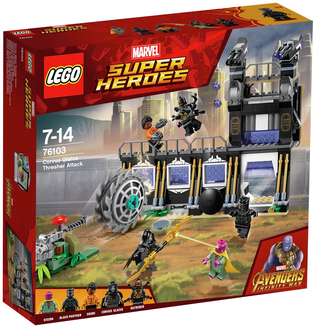LEGO Marvel Infinity War Corvus Glaive Thresher Attack 76103