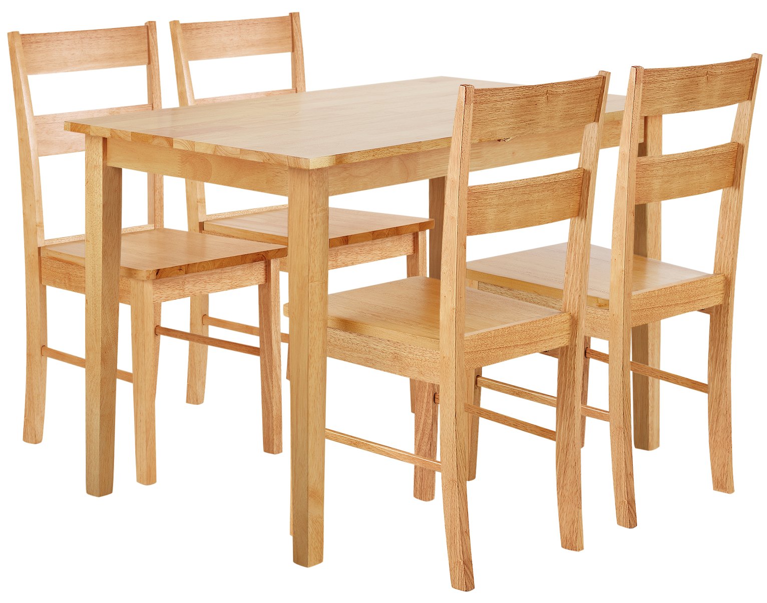 Argos Home Chicago Extendable Table & 4 Chairs - Natural
