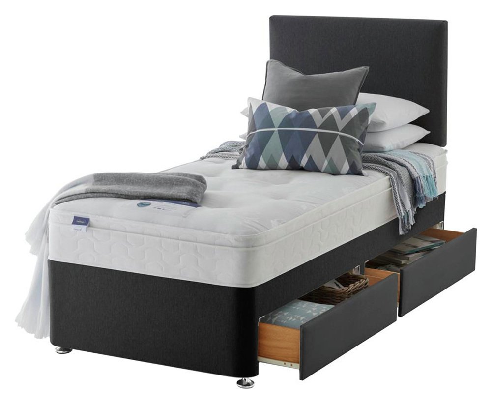 Silentnight Travis Ortho Single 2 Drawer Divan Bed -Charcoal Review