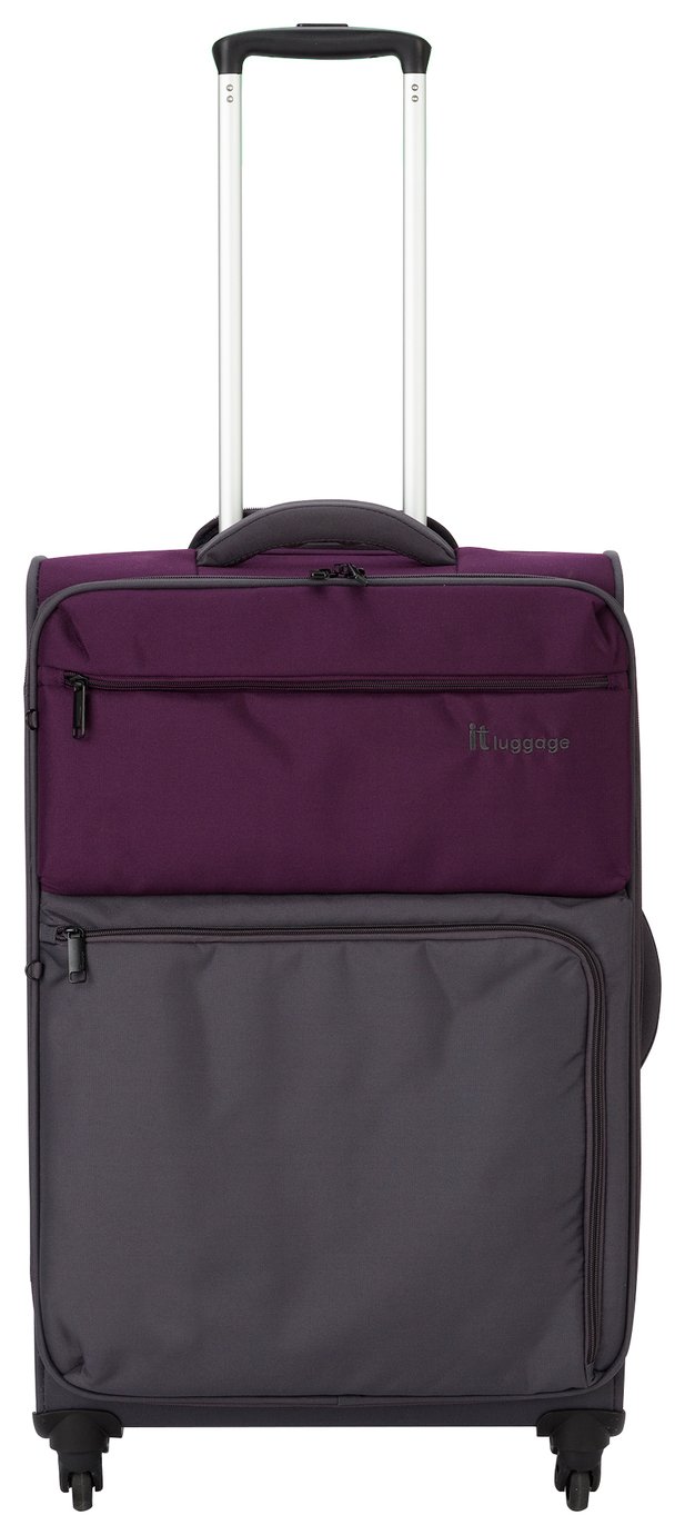 IT Luggage DuoTone 4 Wheel Potent Purple Suitcase - Medium