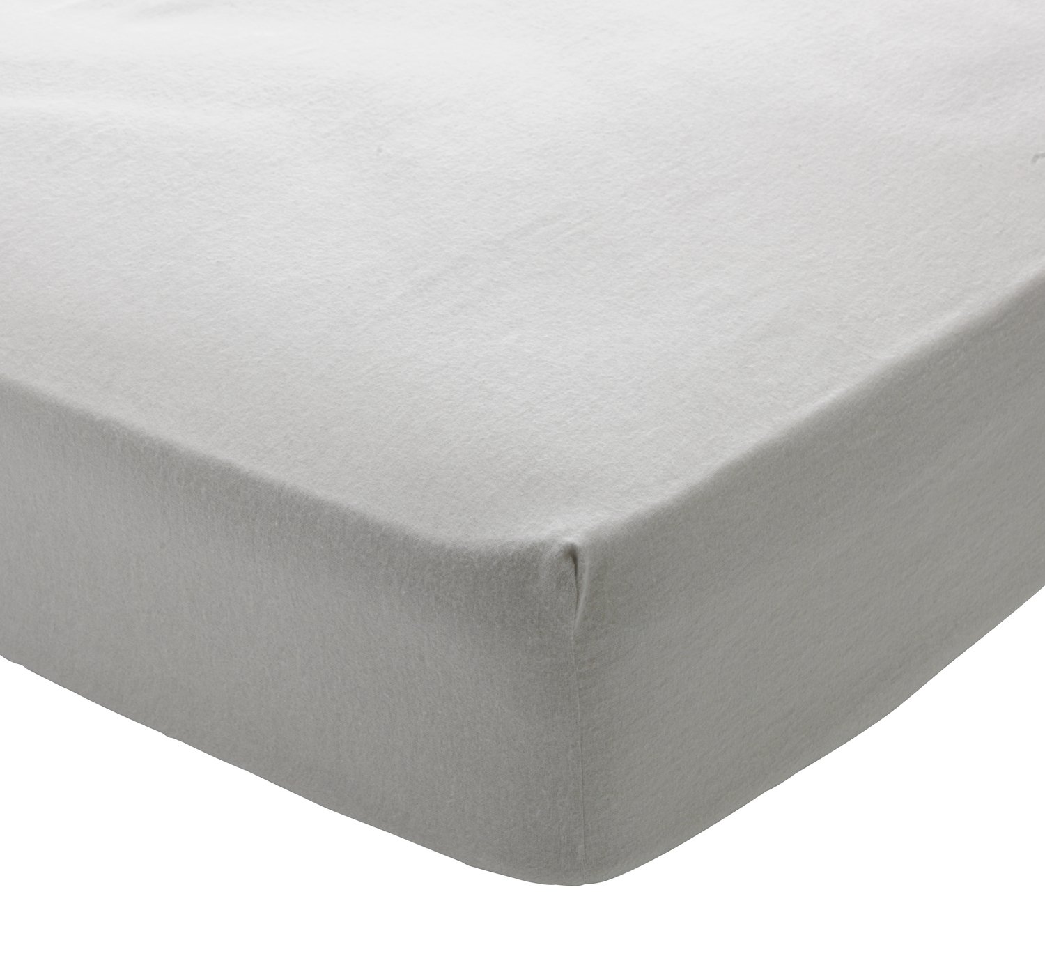 Argos Home Grey Brushed Cotton Fitted Sheet - Toddler