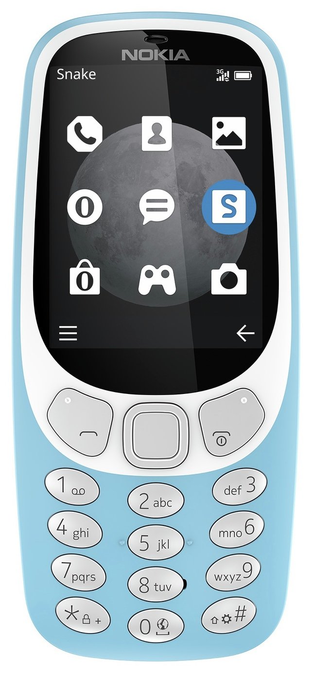 SIM Free Nokia 3310 Mobile Phone - Blue