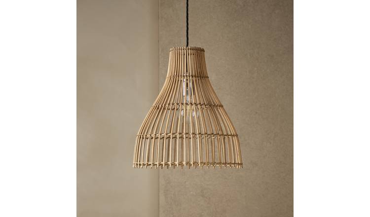 Habitat Camillo Natural Bamboo Midi Lampshade - 30cm
