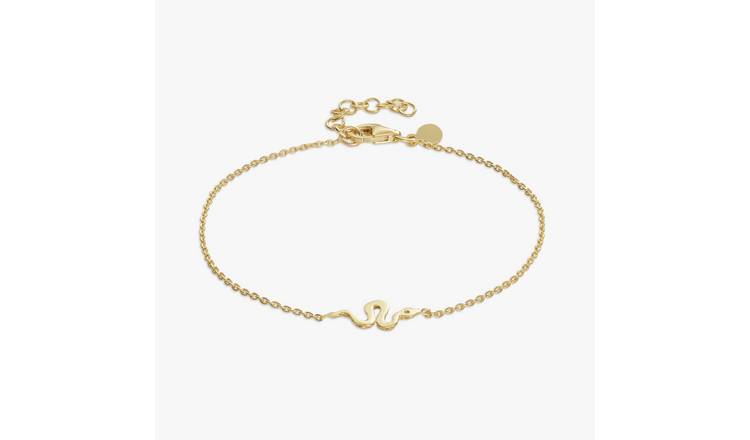 Revere 9ct Gold Plated Sterling Silver Snake Bracelet